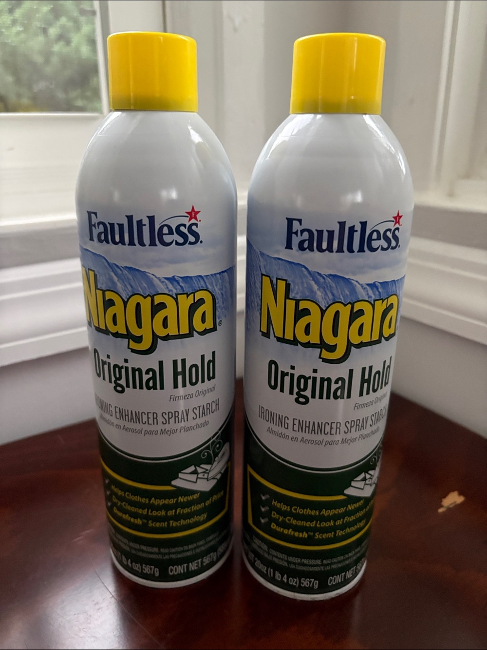 Faultless Niagara ironing Spray. Original Hold Starch Spray - Yellow